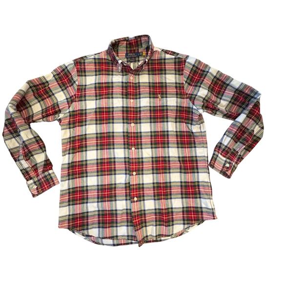 Ralph Lauren Polo 90s Pony logo Flannel plaid button down shirt 3XL B Collared - Picture 2 of 7